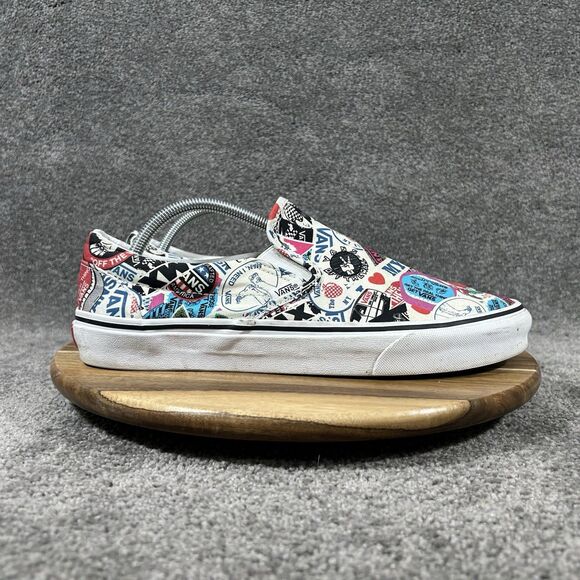Vans Classic Slip On Men’s Size 11.5 Sticker Mash Up Grunge Y2K Skate Shoes Used main image 9